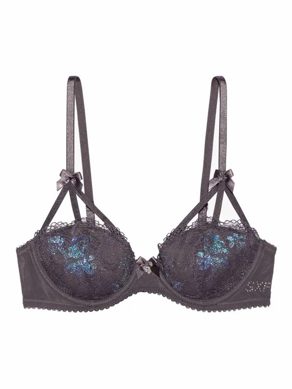 NWOT Living in the Clouds Iridescent Lace Caged Demi Bra SAVAGE X FENTY